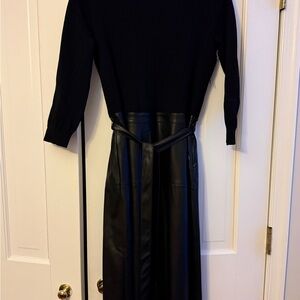 White House Black Market Black Long Sleeve Dress